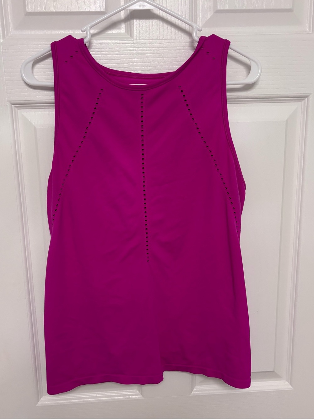 Athleta Bright Magenta Laser-Cut Performance Tank
